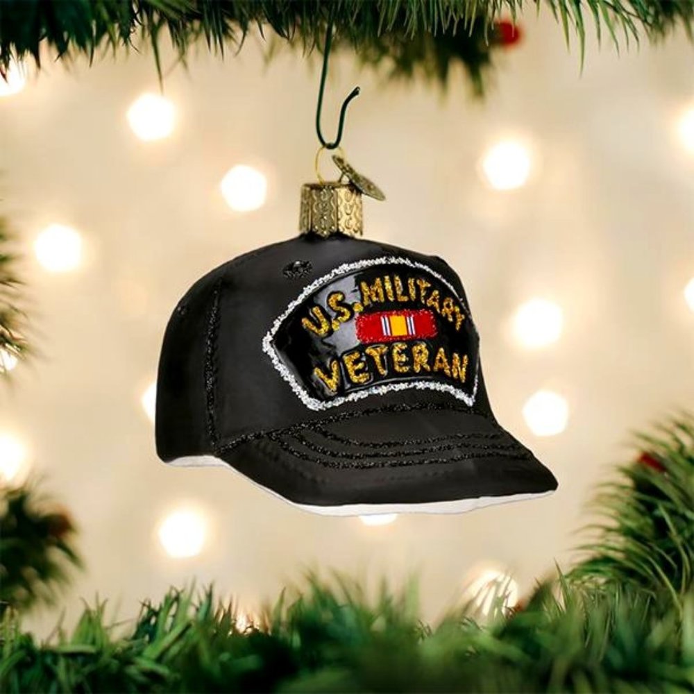 Veteran's Cap Christmas Ornament Keepsake | Old World Christmas | NWT - Picture 1 of 7
